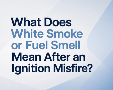 What Does White Smoke or Fuel Smell Mean After an Ignition Misfire?